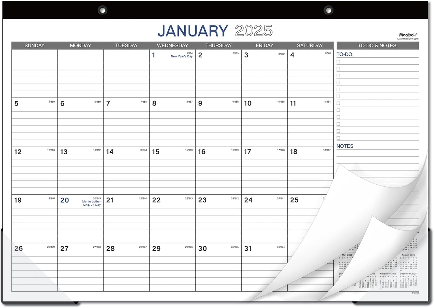 2025 Desk Wall Calendar