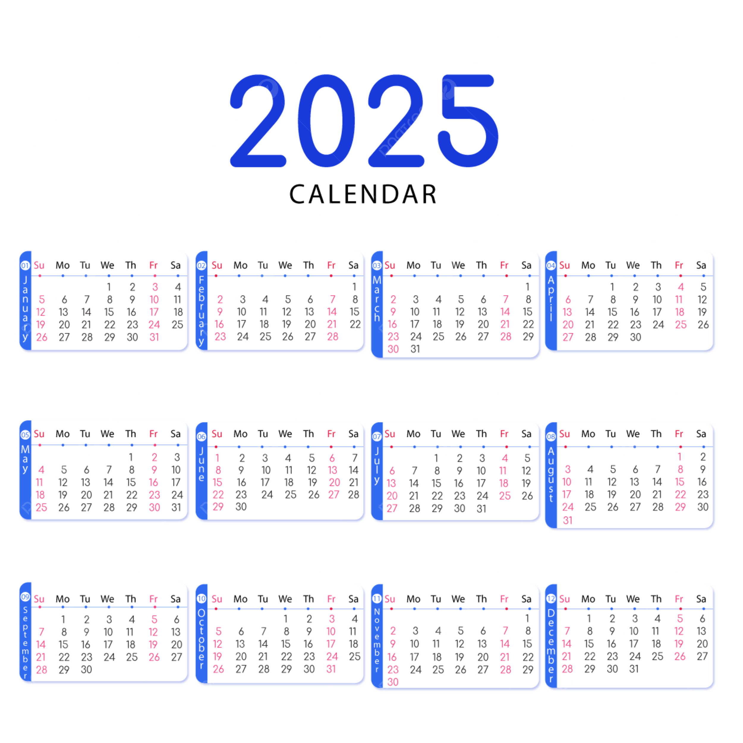 2025 Se English Calendar