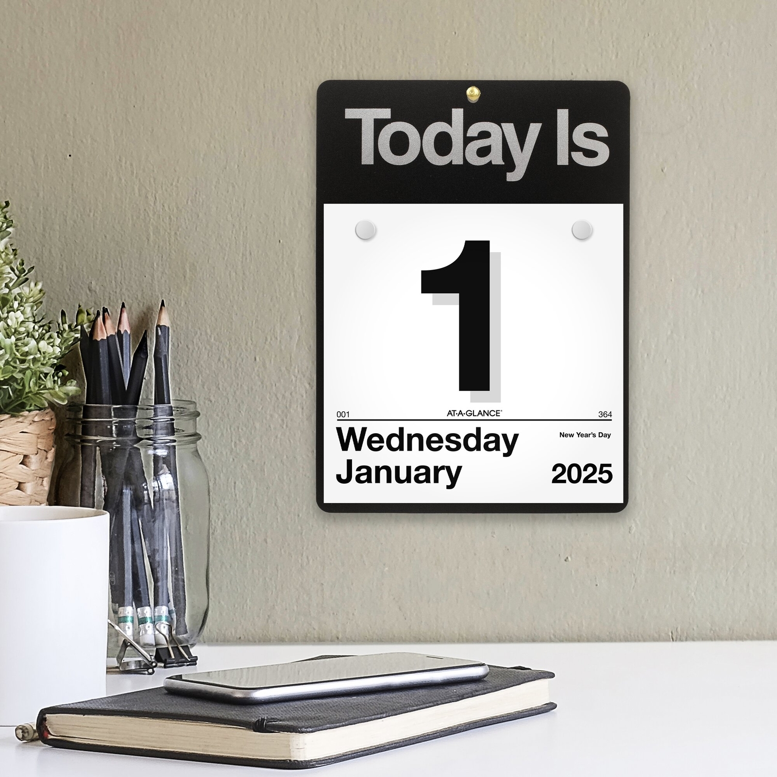 AT A GLANCE 2025 Today Is Daily Wall Calendar Refill Small 6 X 6 Desk