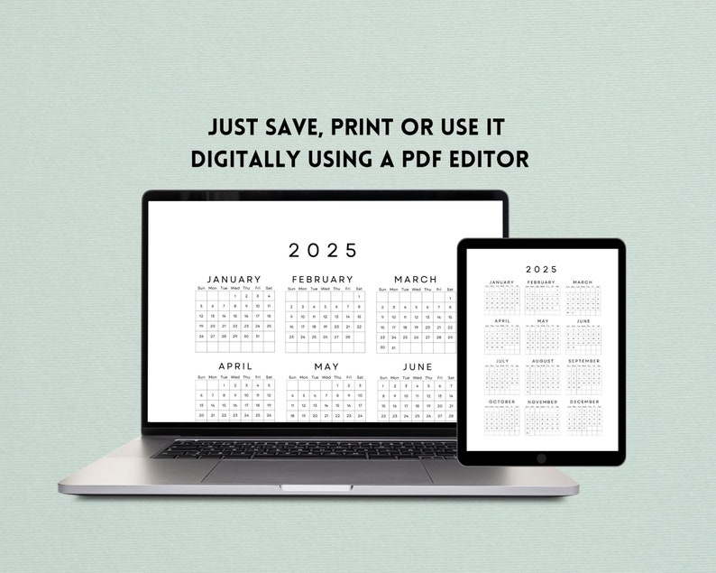 At A Glance Desk Calendar 2025 Template Emma Grace