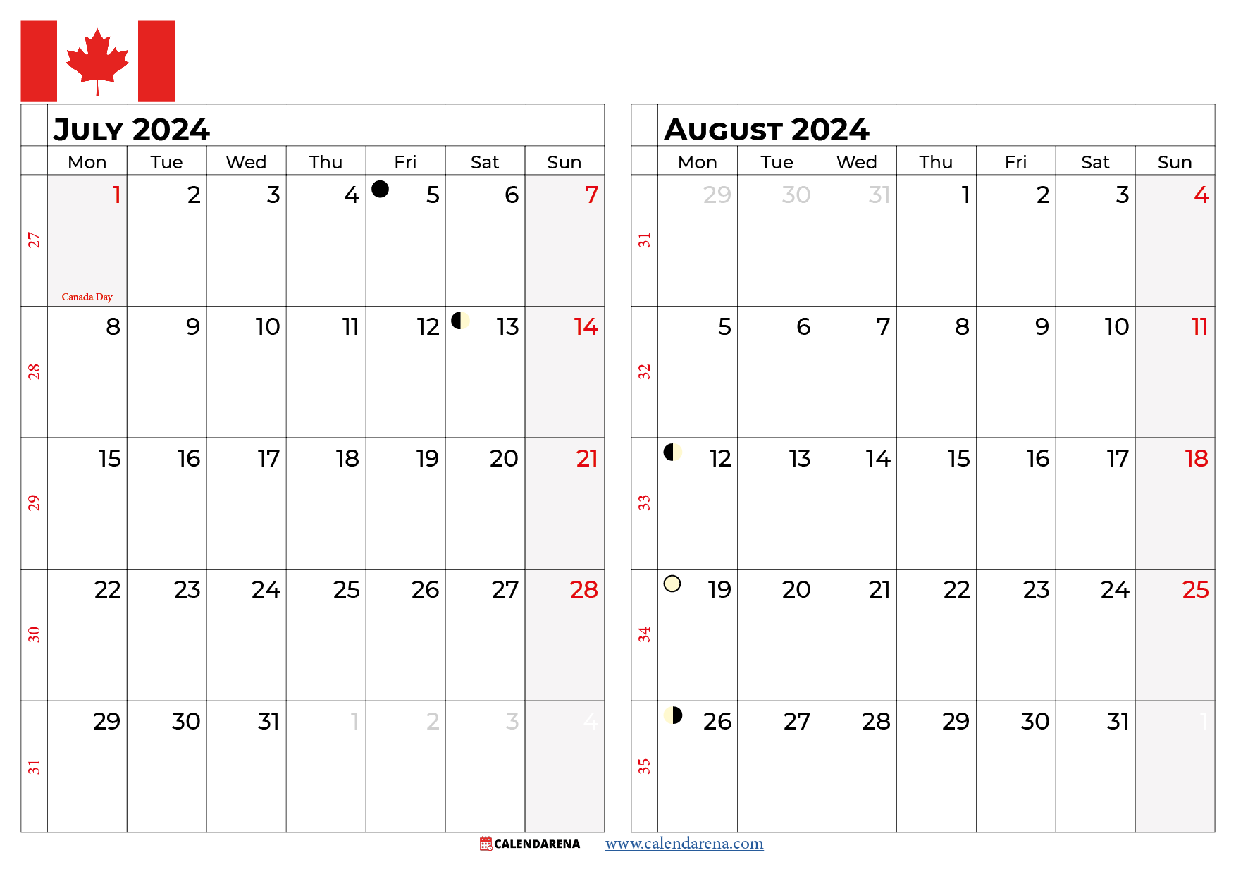 August 2025 Calendar With Holidays Canada Stephanie King