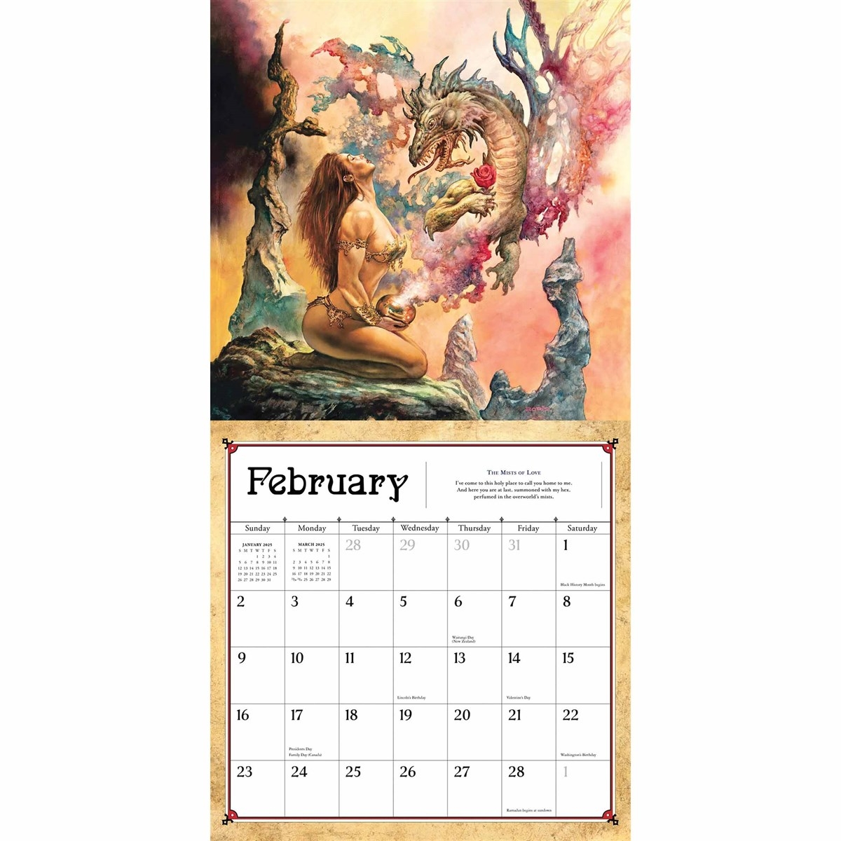 Fantasy Book Calendar 2025