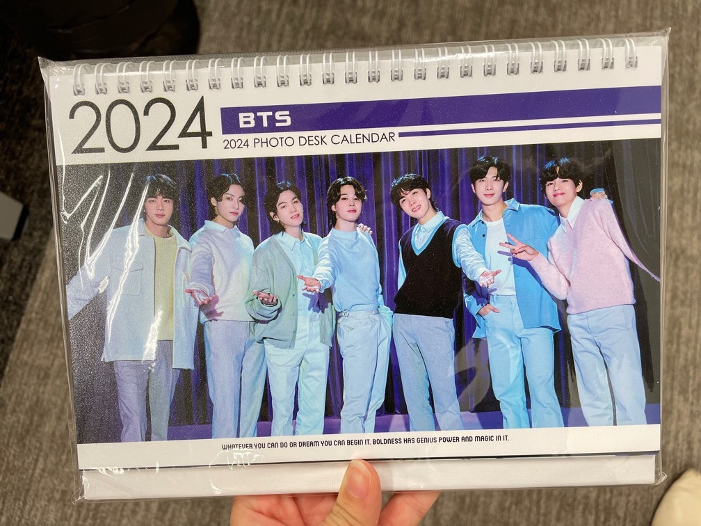 Bts 2025 Desk Calendar Rayyan Violet