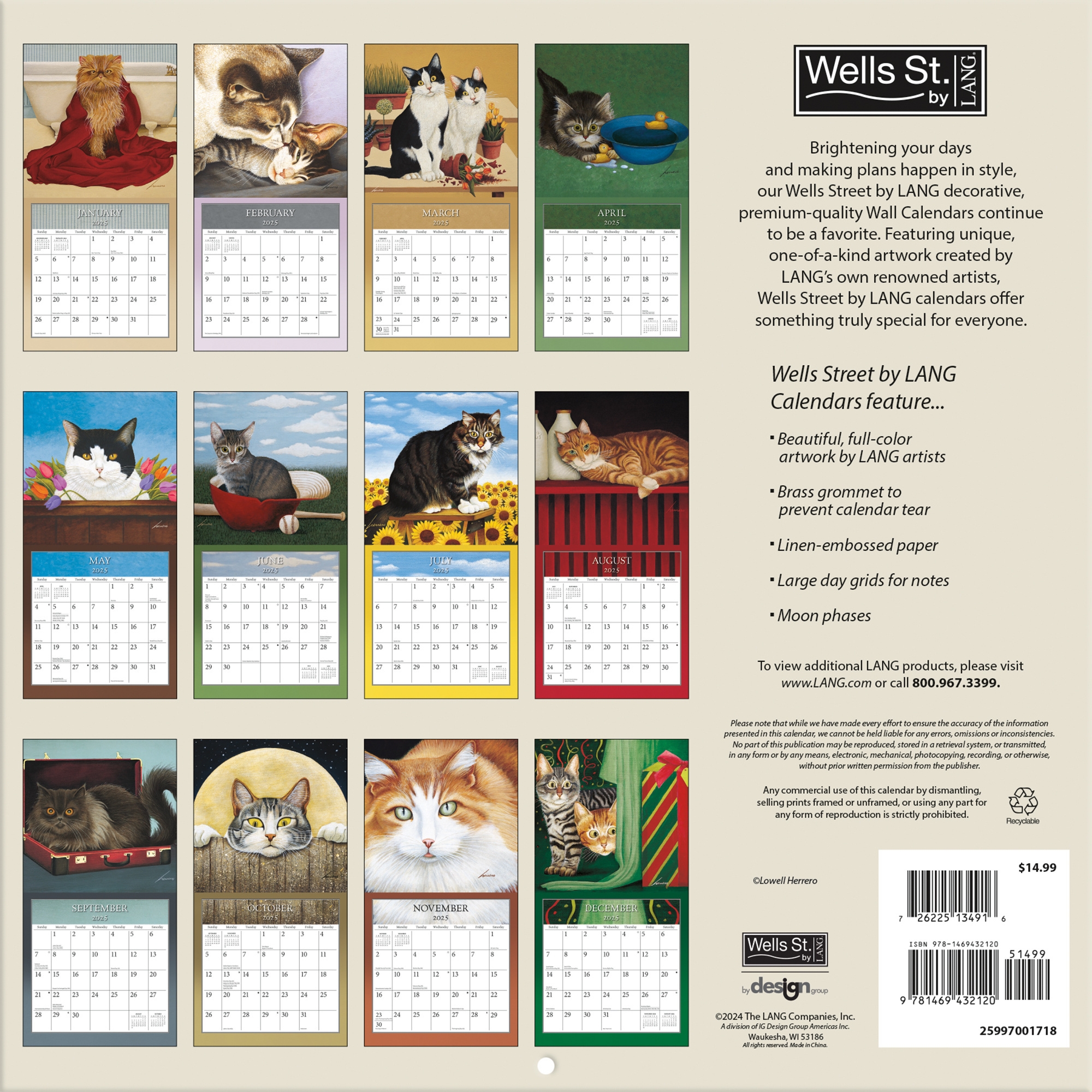 Buying Cats Calendar 2025 Artwork By Lowell Herrero Shopcalendars