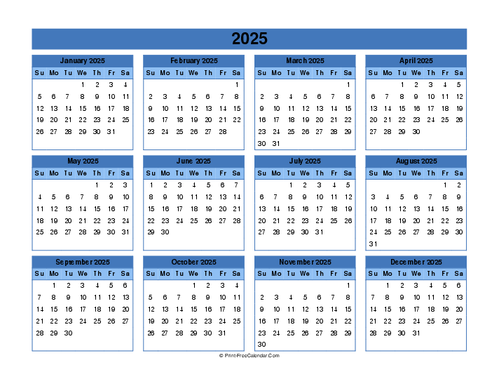 2025 Calendar Editable Excel