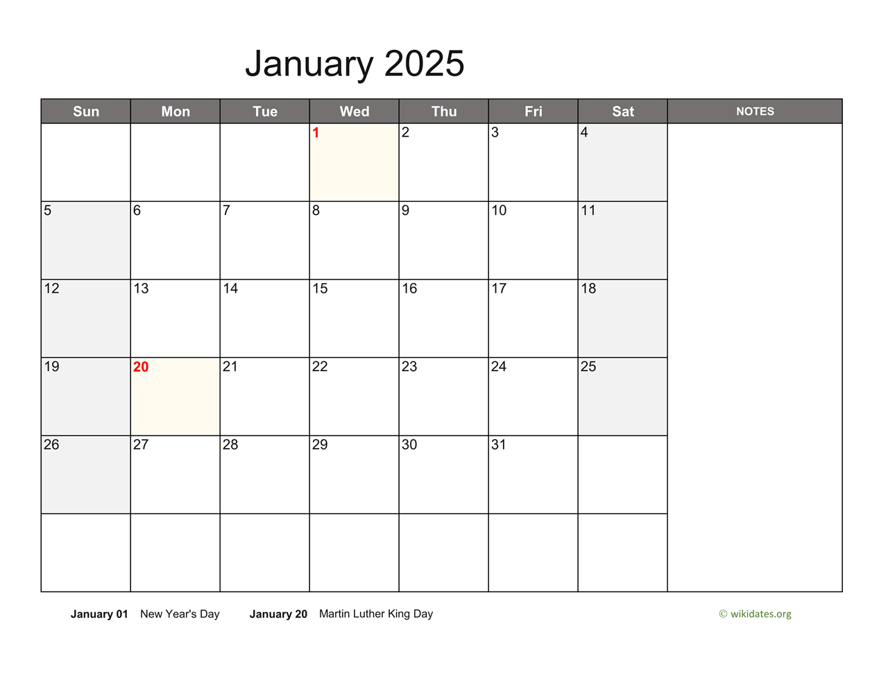 Calendar 2025 Notes Harrison Loic
