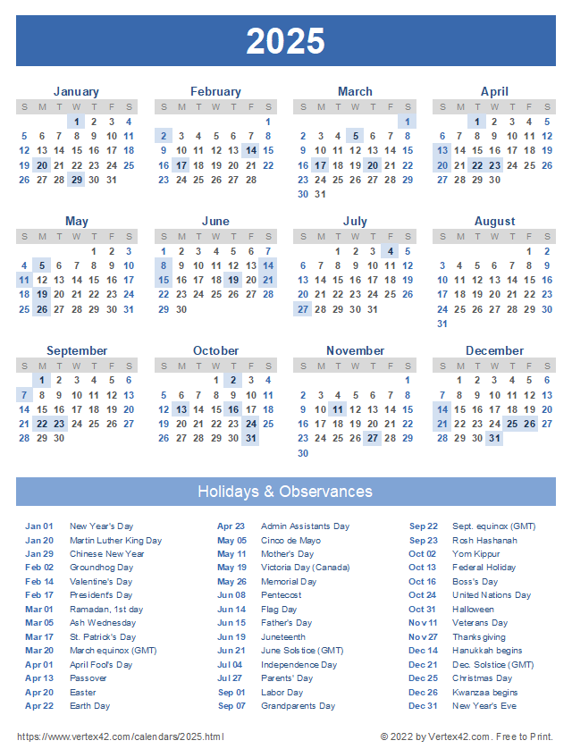 Calendar 2025 Printable Free Pdf Monthly Jane T Anderson