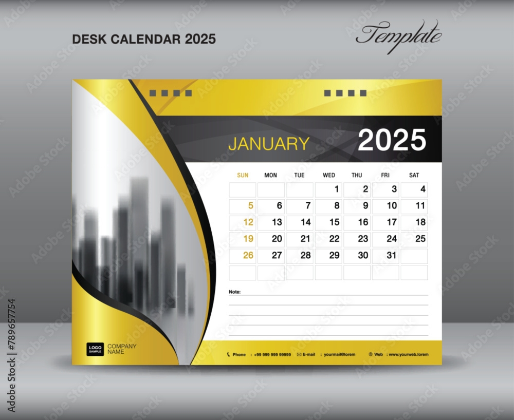 Calendar 2025 Template Gold Concept January 2025 Template Desk Calendar 2025 Year On Gold Backgrounds Luxurious Concept Wall Calendar Design Planner Printing Media Flyer Vector Stock Vector Adobe Stock