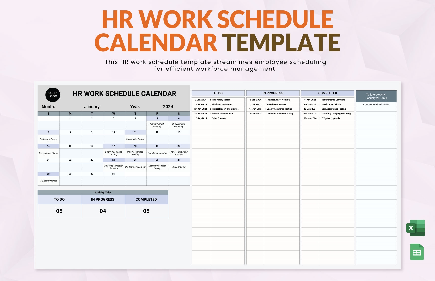 Calendar 2025 Template In Google Sheets Excel Download Template