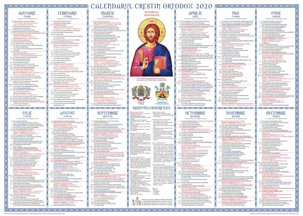 Calendar Crestin Ortodox 2025 Decembrie Harrison Loic