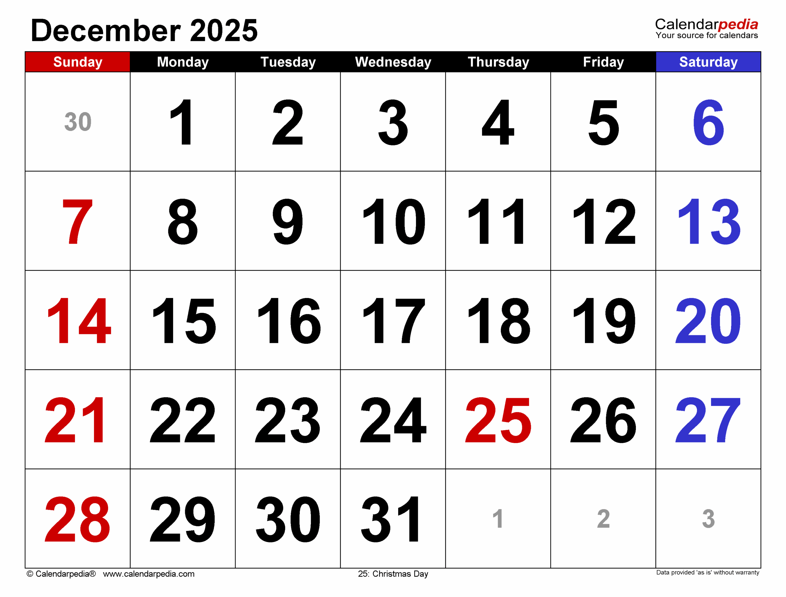 Calendar For 2025 December Leann K Brown