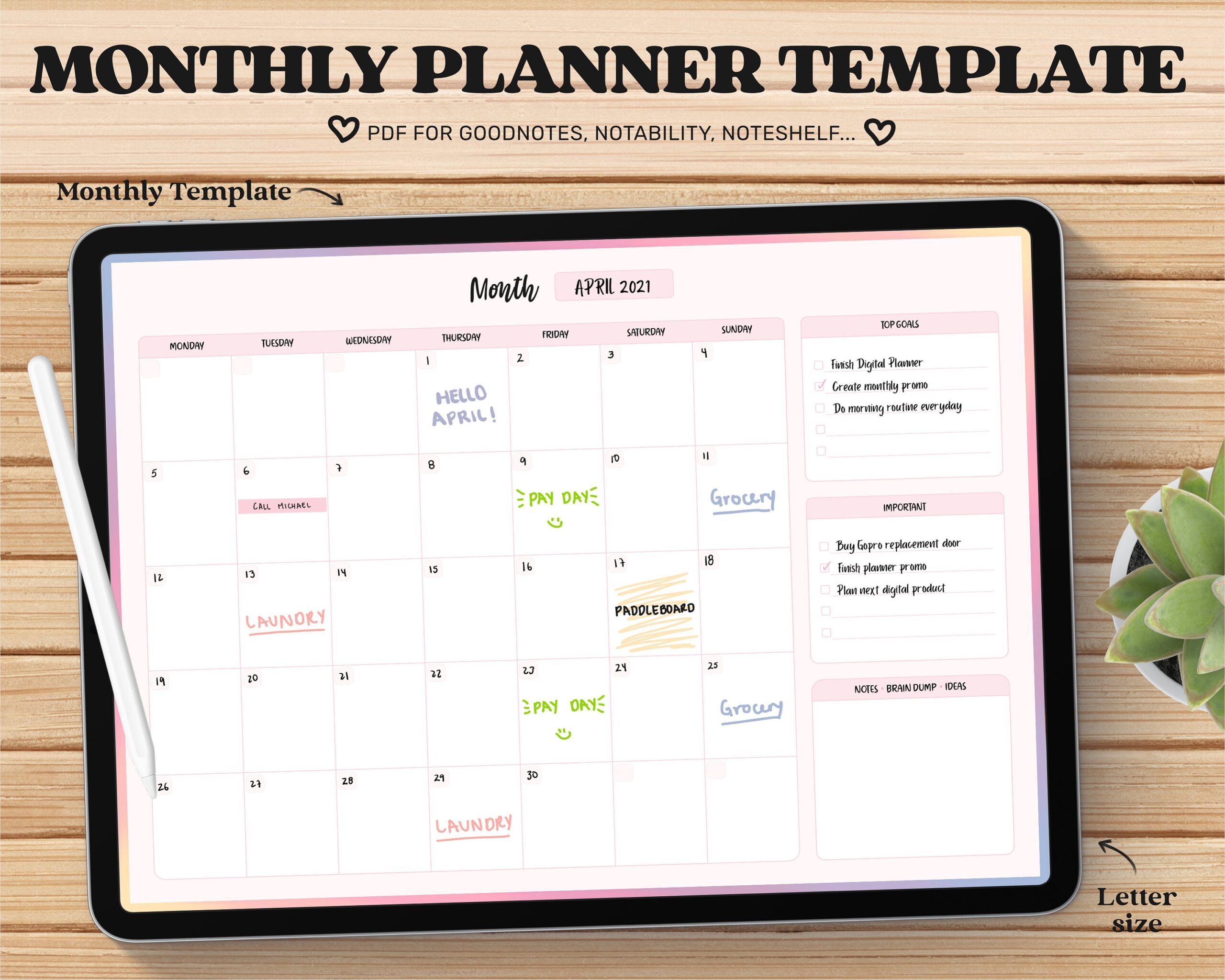 Calendar Goodnotes 2025 Free Dalia Clara