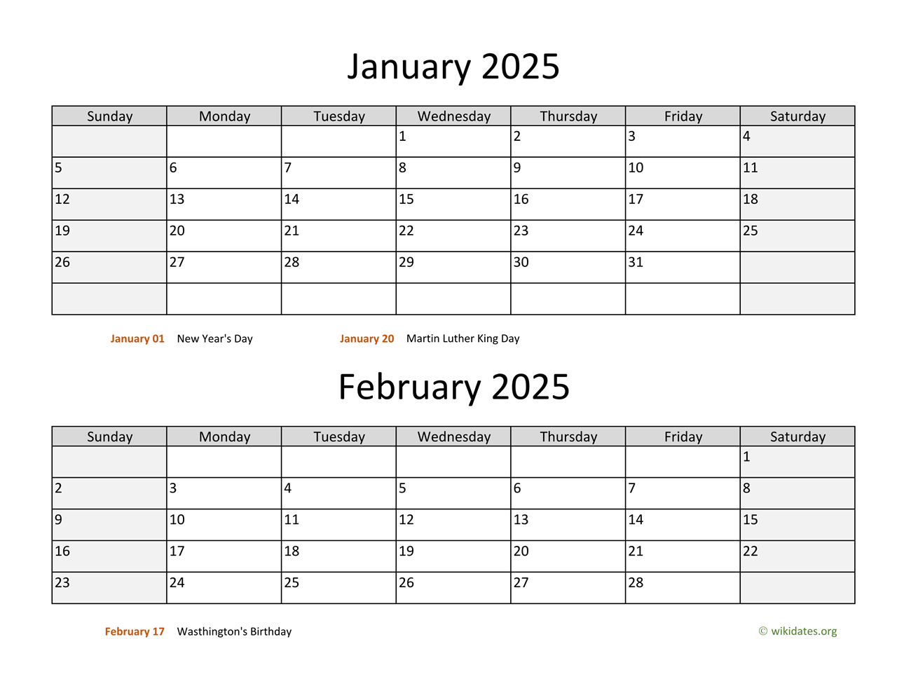 Calendar Months 2025 Liv E Olesen
