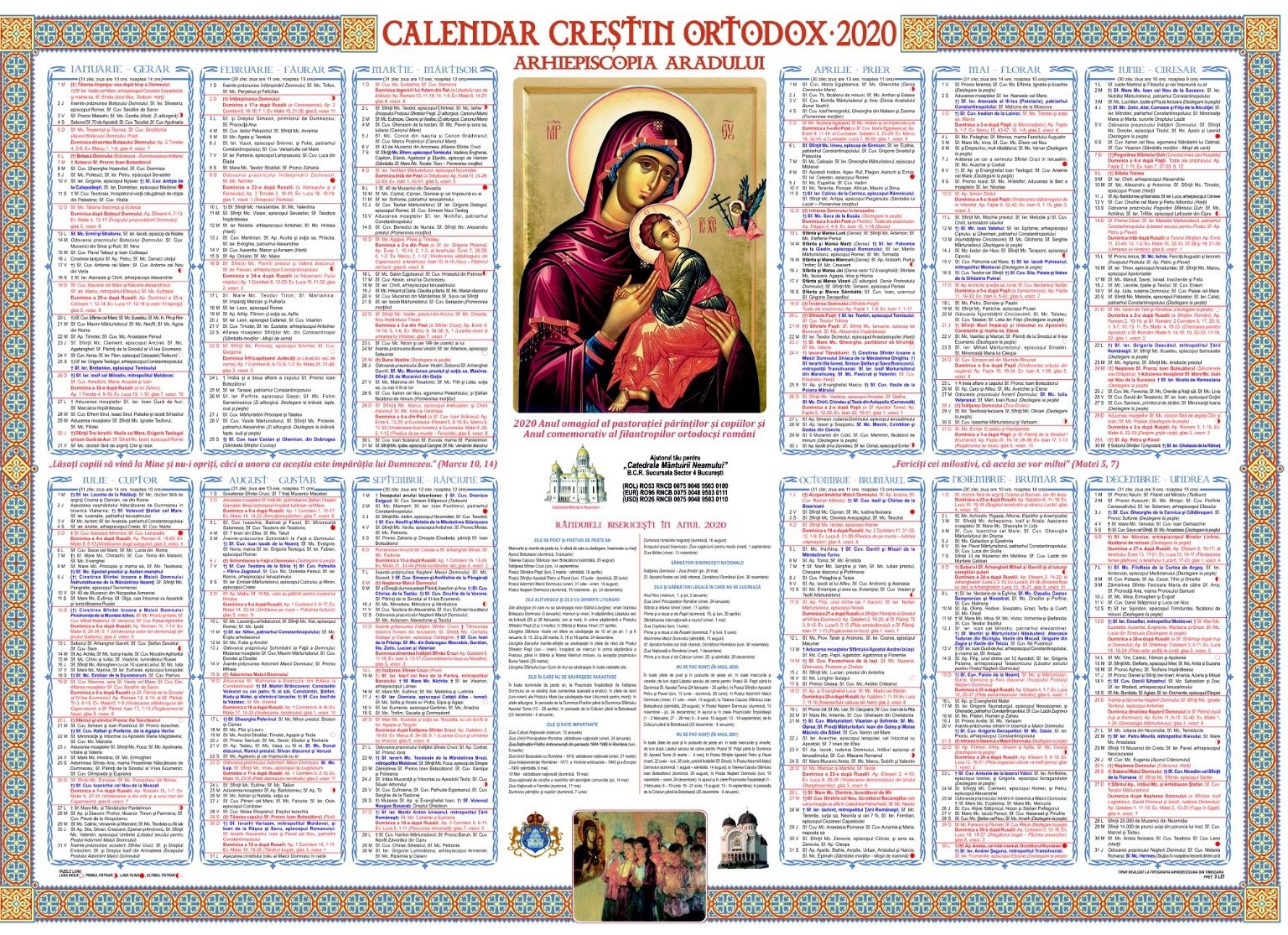 Calendar Ortodox August 2025 Adel Miles