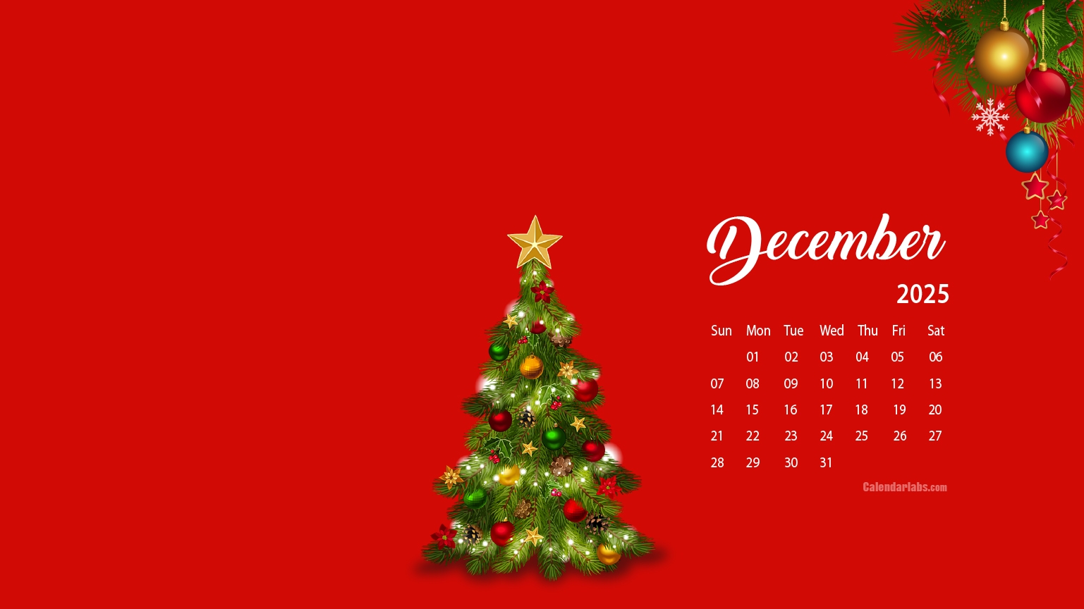 Calendar Wallpaper 2025 December Samir Violet