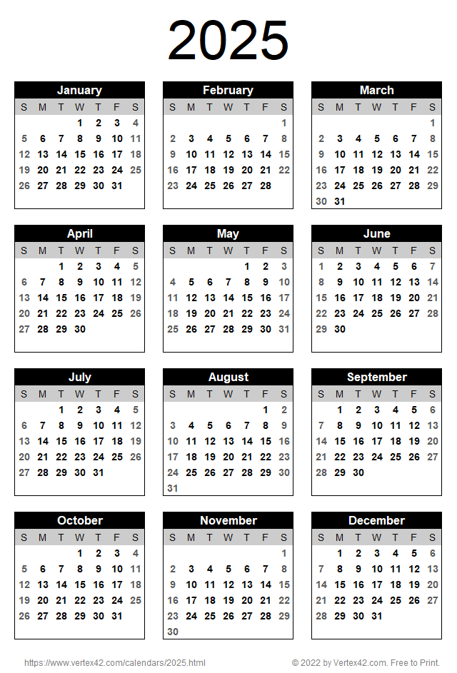 Calendars By Vertex42 Com 2025 Anders C Christiansen