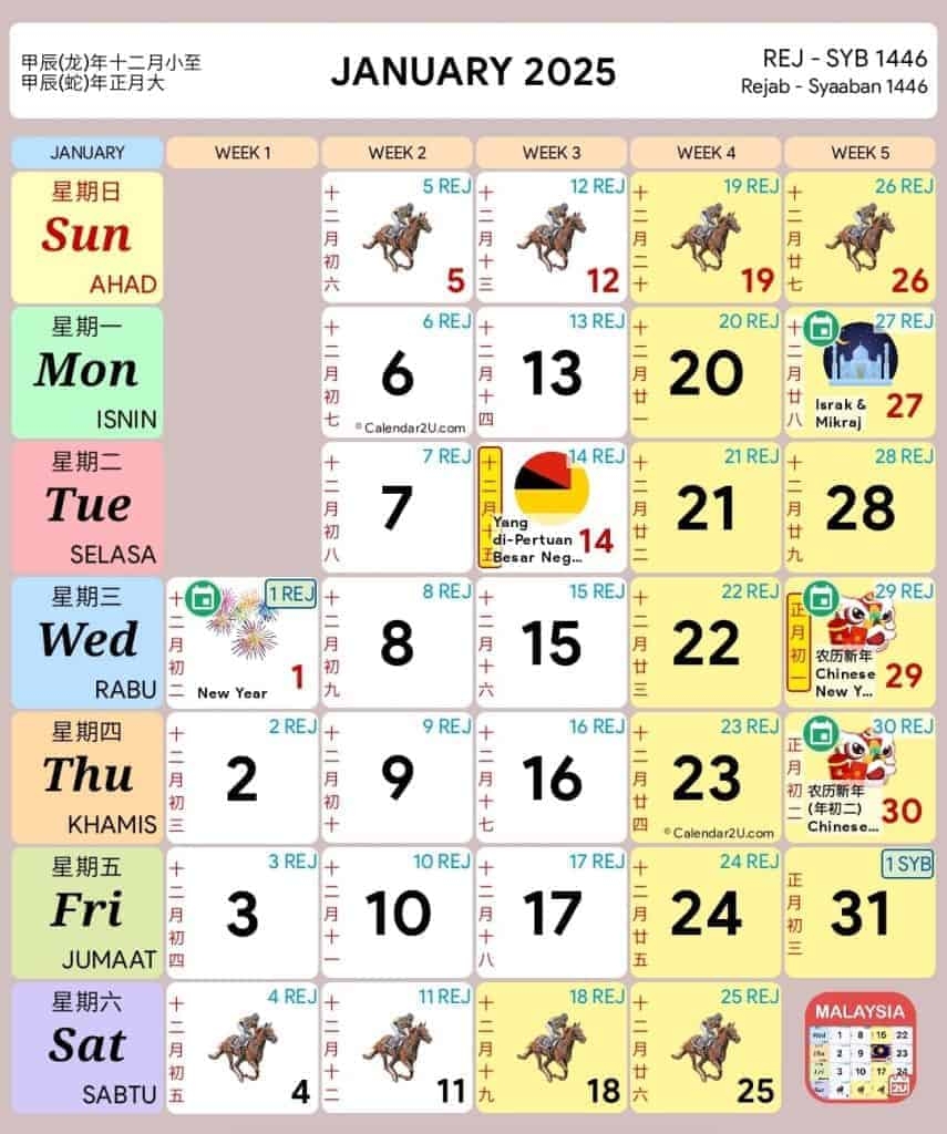 Chinese New Year 2025 Malaysia School Holiday Public Holiday