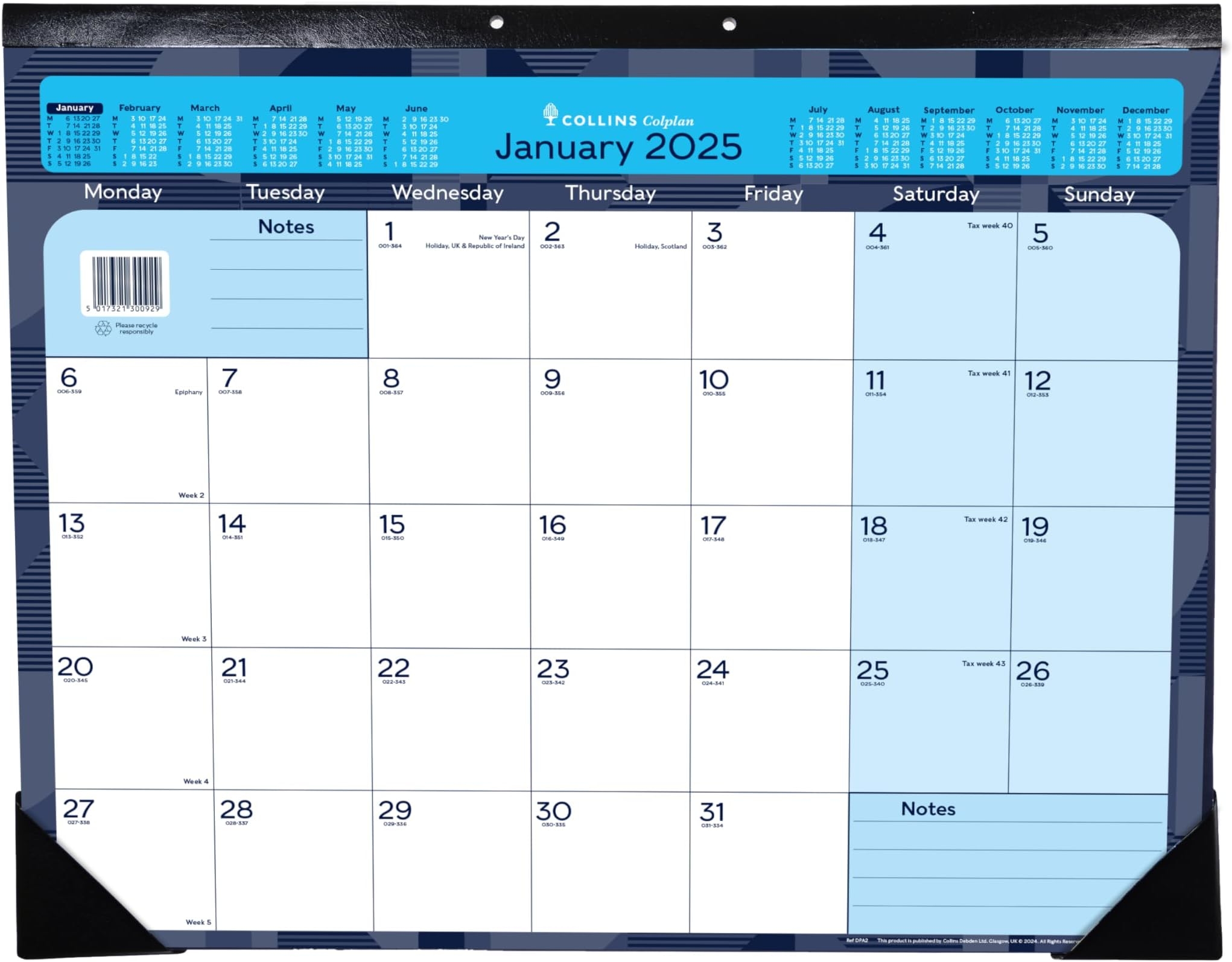 Collins Colplan 2025 A2 Monthly Desk Pad DPA2 25 Large Month To 