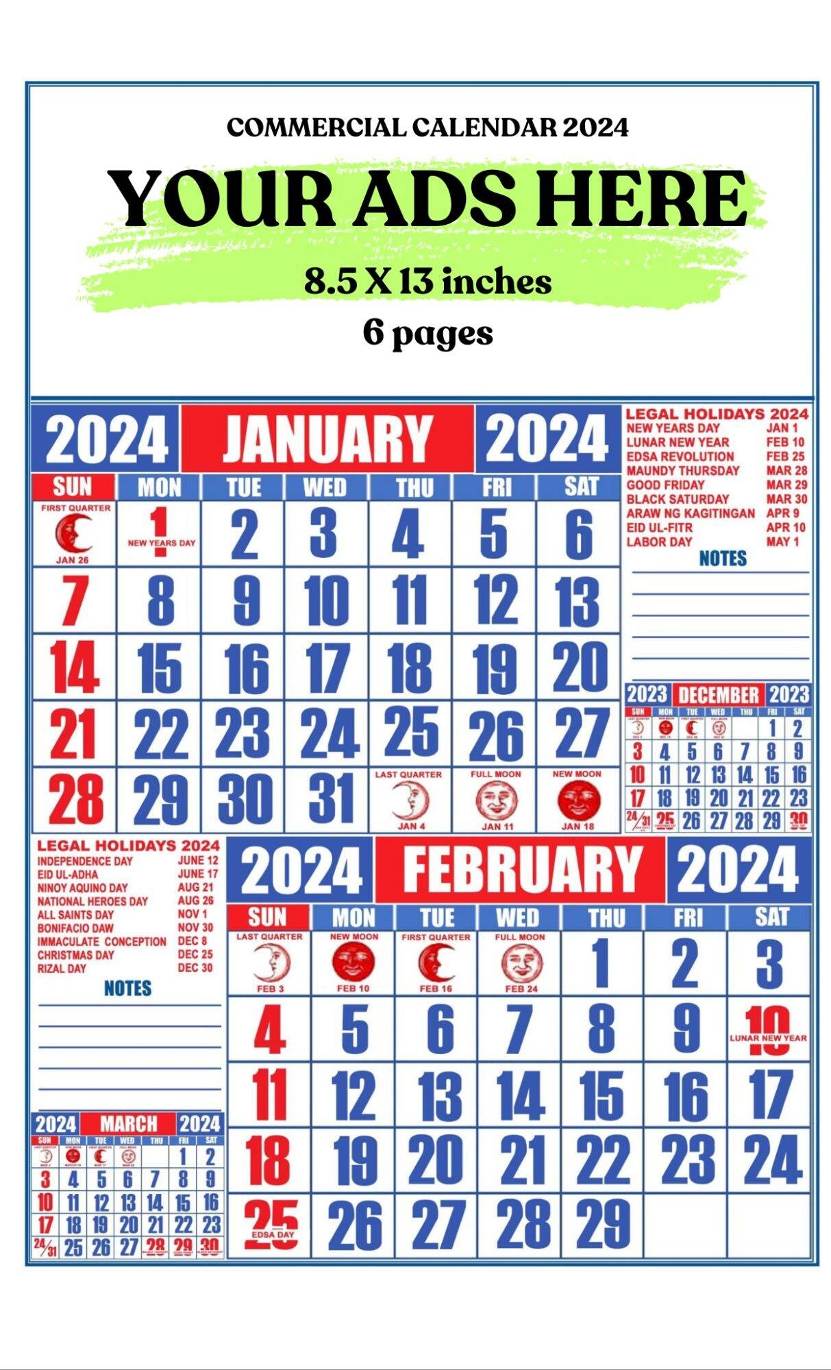 Commercial Calendar 2025 Template Free Download Philippines Spectacular 