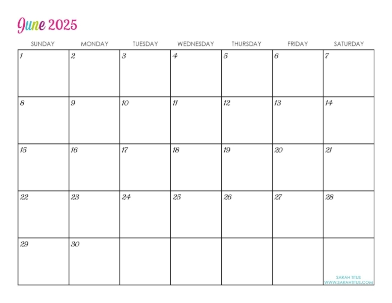 Customize My 2025 Monthly Calendar Printable Zahra Leigh