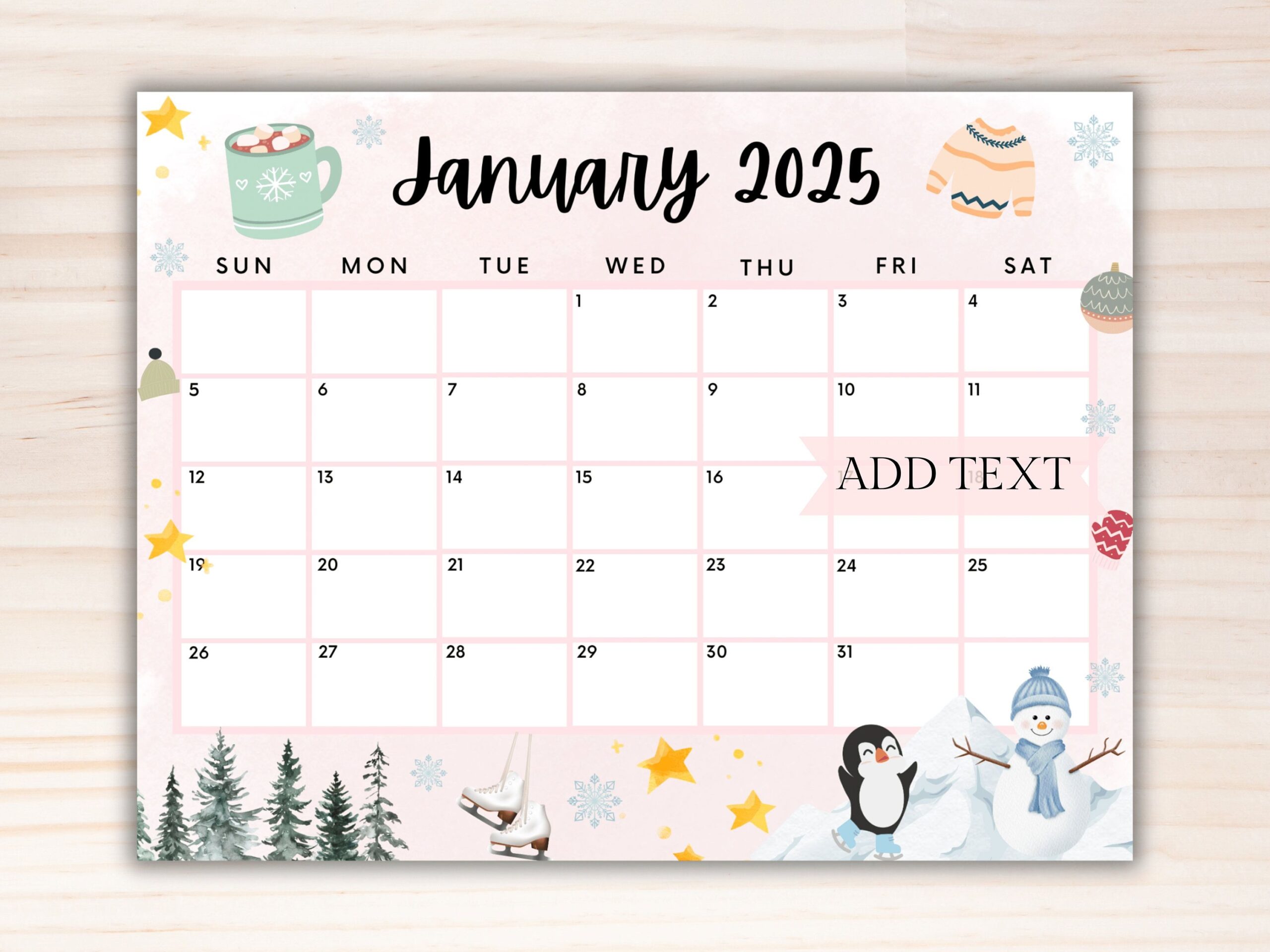 Cute Calendar Of 2025