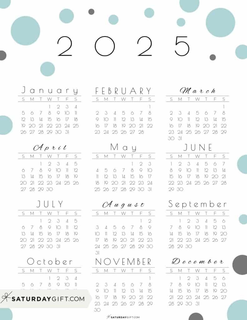 Cute Printable Calendars 2025 Susie Ethelind