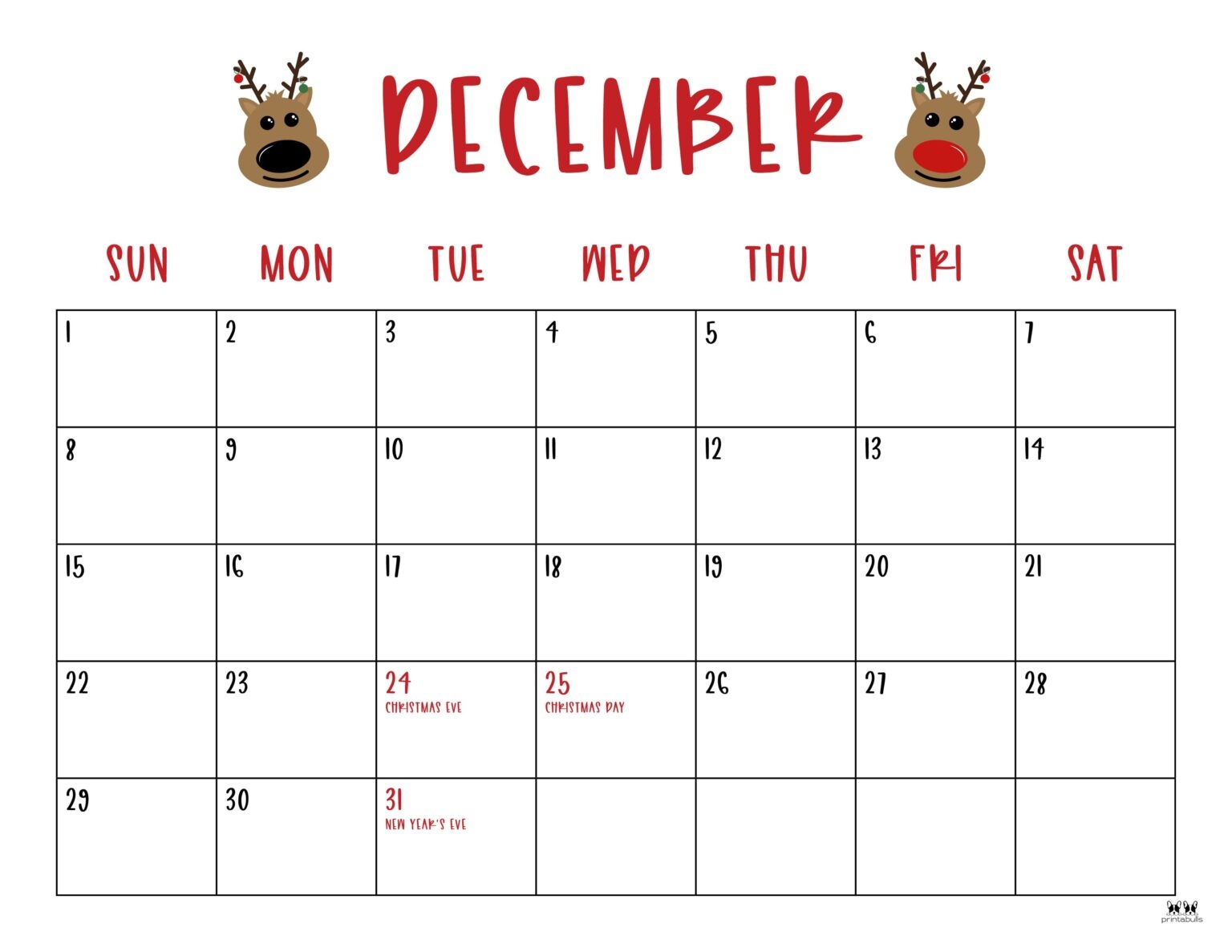 Cute Printable December 2025 Calendar Free Printable Miriam Girard