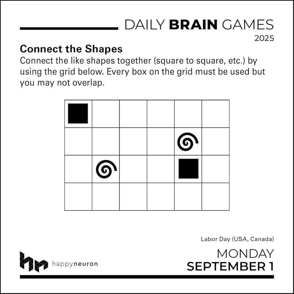 Daily Brain Games 2025 Day to Day Calendar Energize Your Mind One Puzzle At A Time HappyNeuron 9781524889340 Amazon Books
