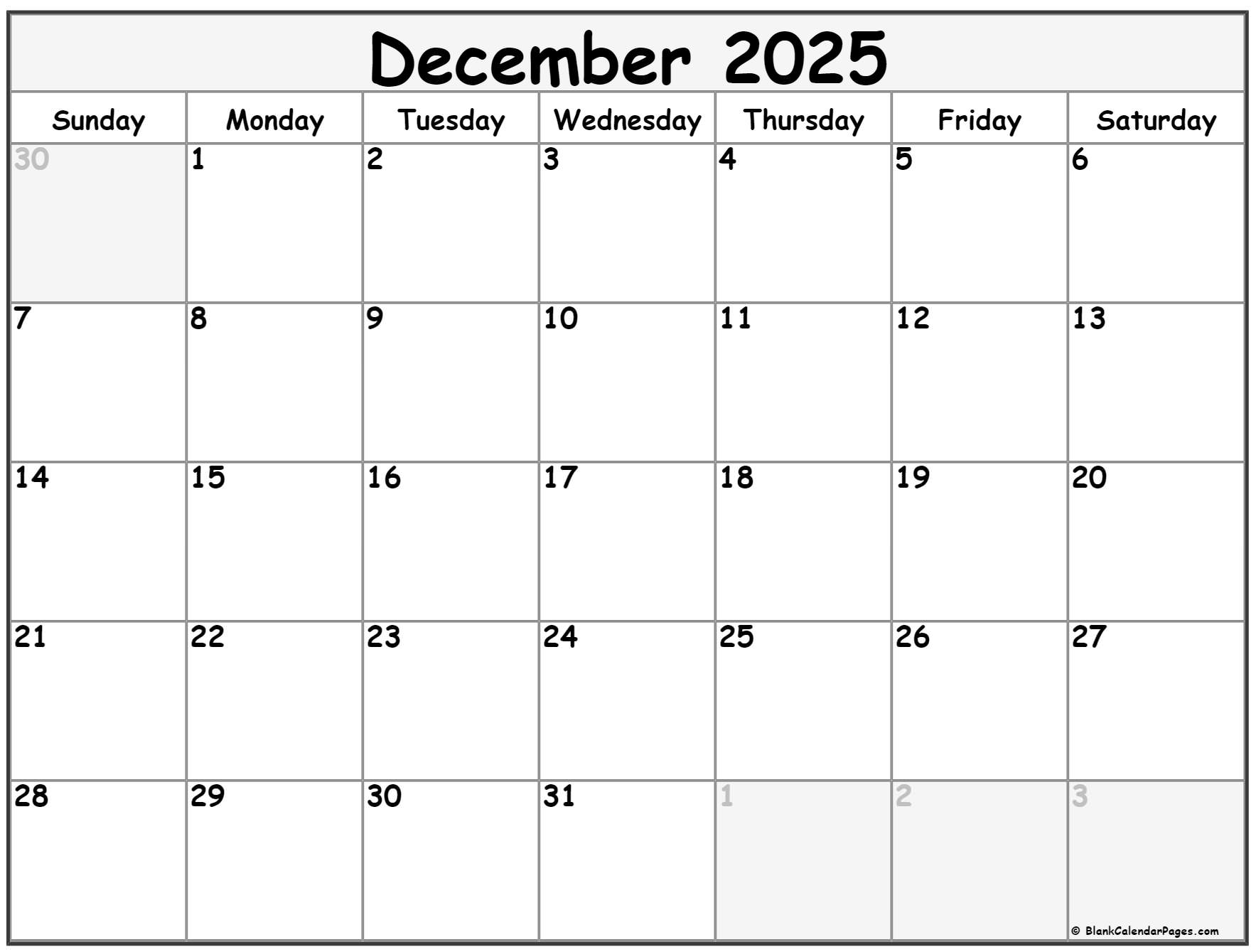 December 2025 December 2025 Calendar Printable Calendar Ann J Dickerson