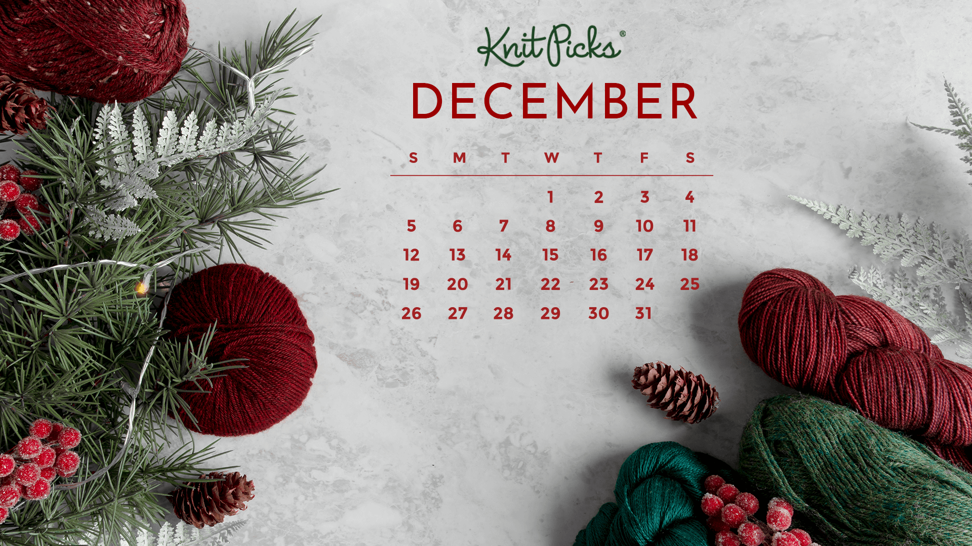 December 2025 Calendar Wallpaper