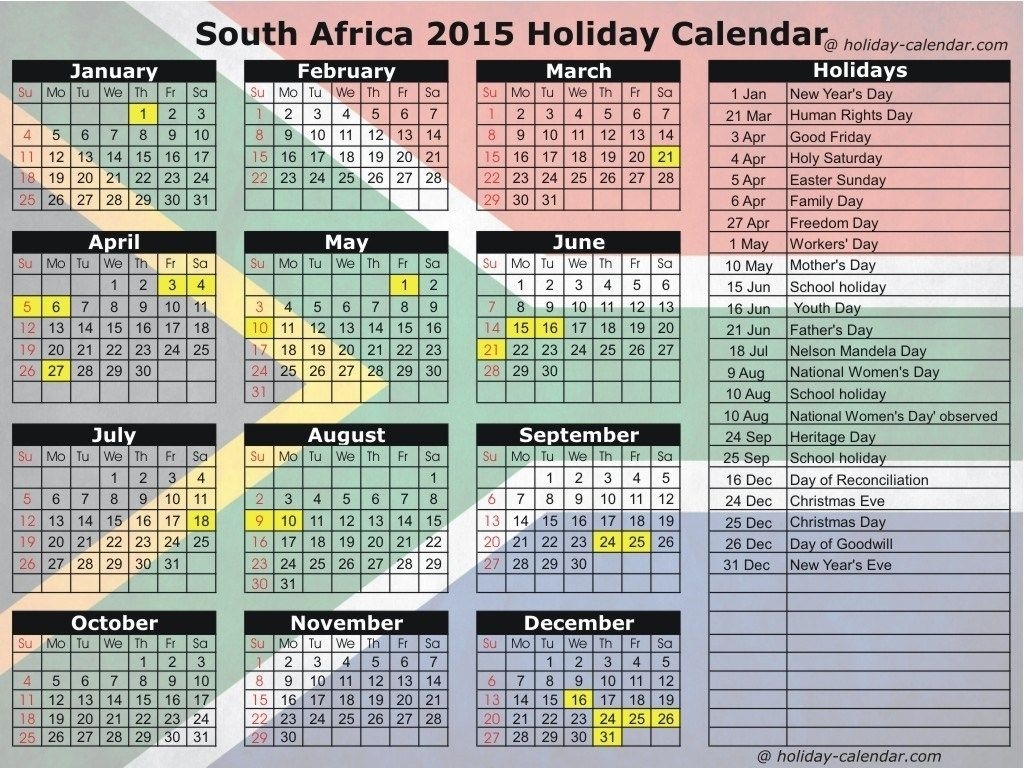 December Holidays 2025 South African Calendar Eliza Wood