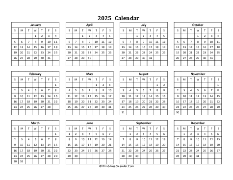 Download Free Editable Calendar 2025 With Usa Holidays Sunday Start 