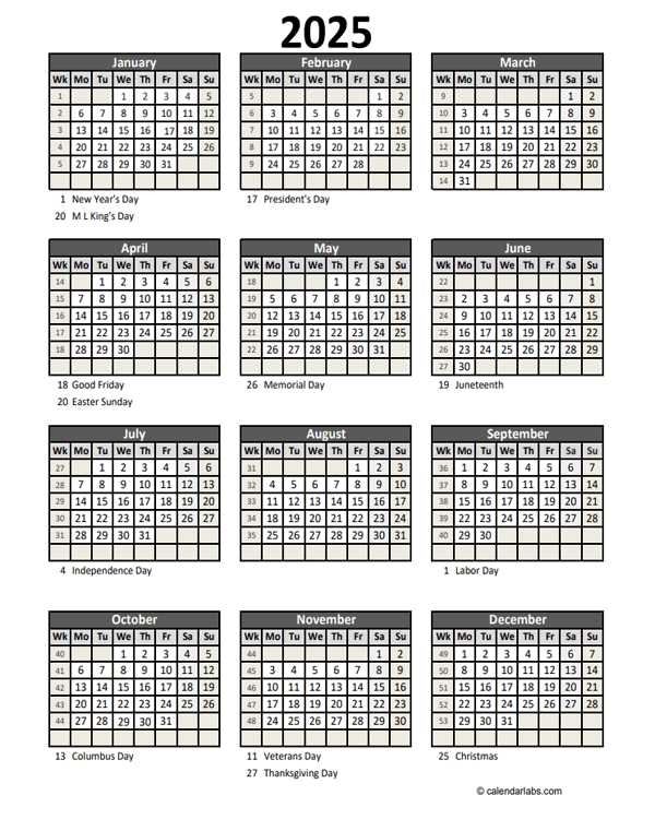Download Free LibreOffice Calendar Template 2025 For Easy Planning