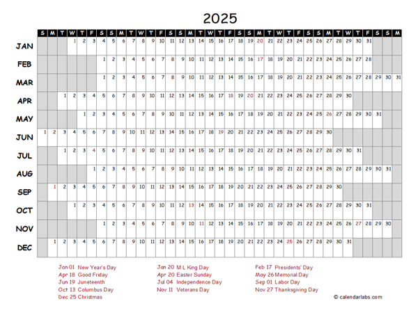 Excel Calendar Yearly Planner 2025 Template Britni Sheelagh