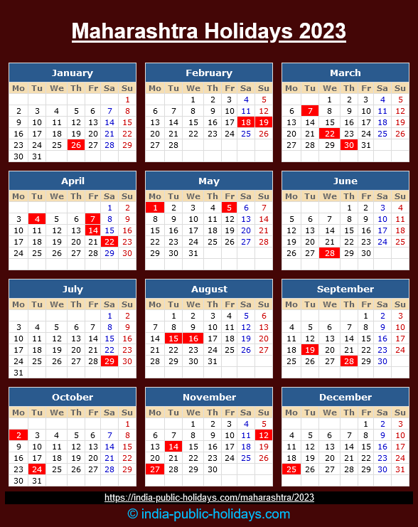 February 19 2025 Holiday Calendar Maharashtra Adam S Thorsen