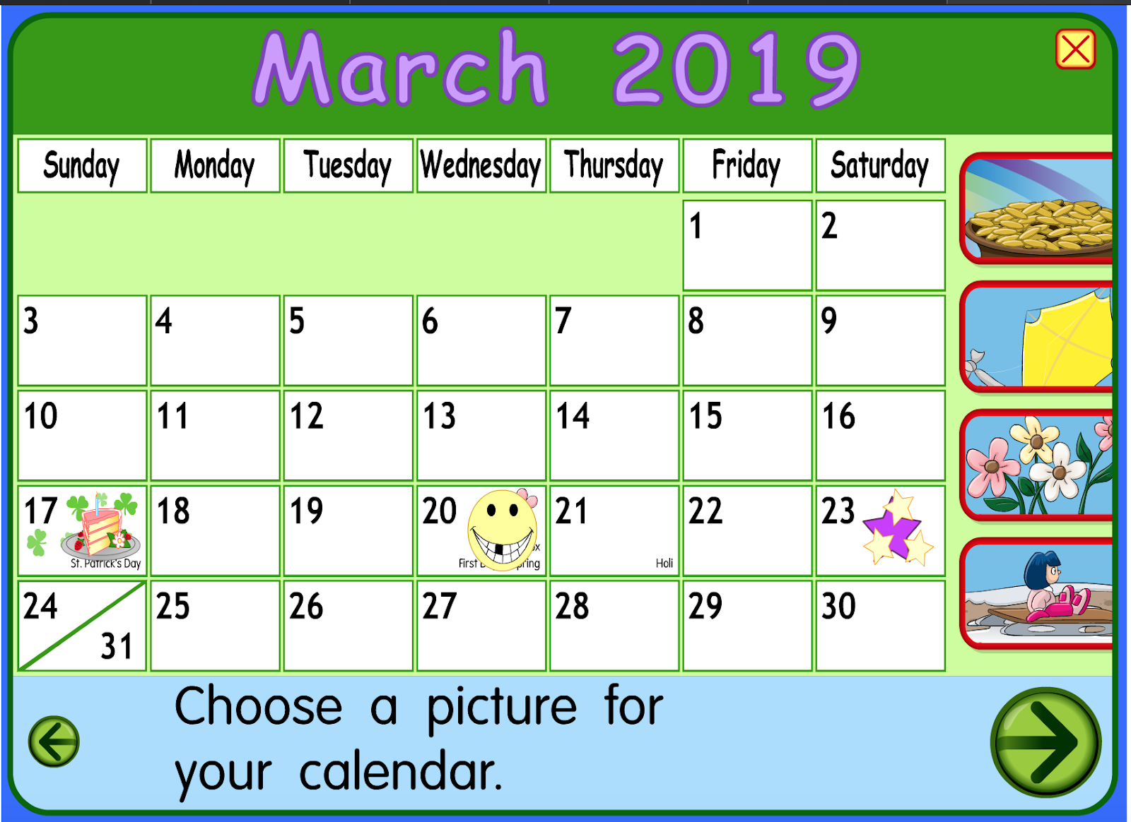 Starfall Calendar August 2025