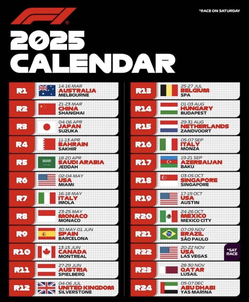 Formula 1 Annunciato Il Calendario 2025 Alba Mondiale A Melbourne