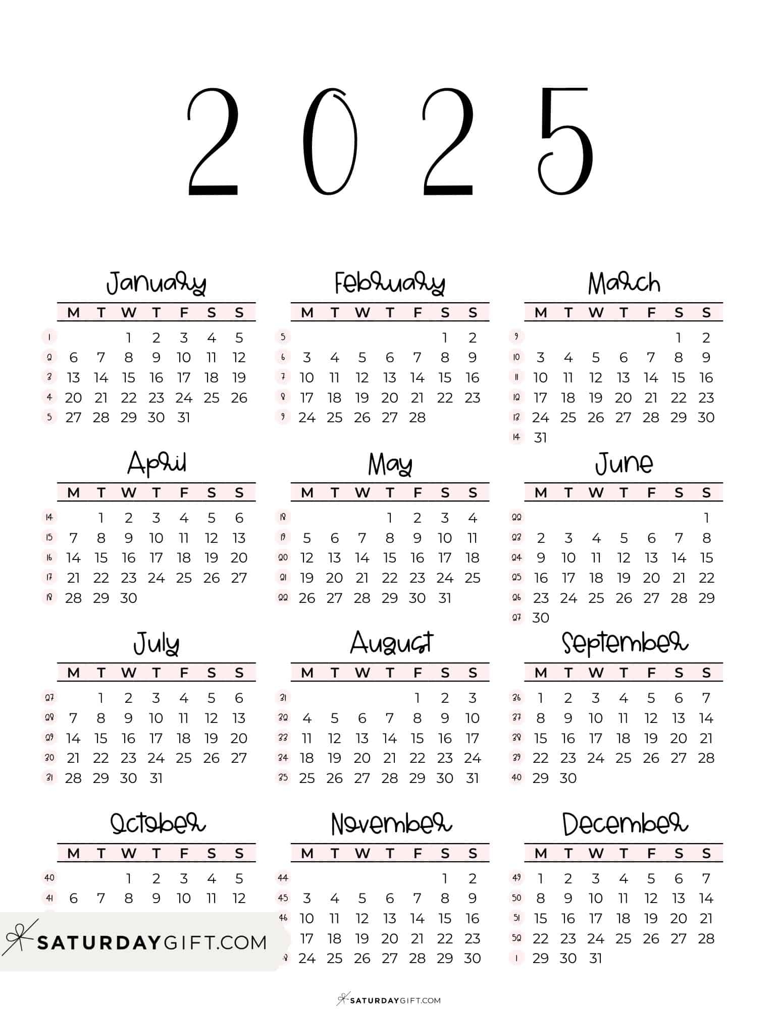 2025 Calendar Kmart Printable