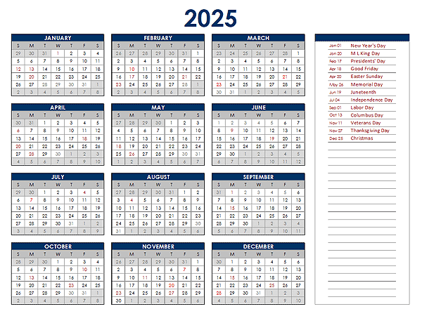 Free Excel 2025 Calendar Template Kasra Piper