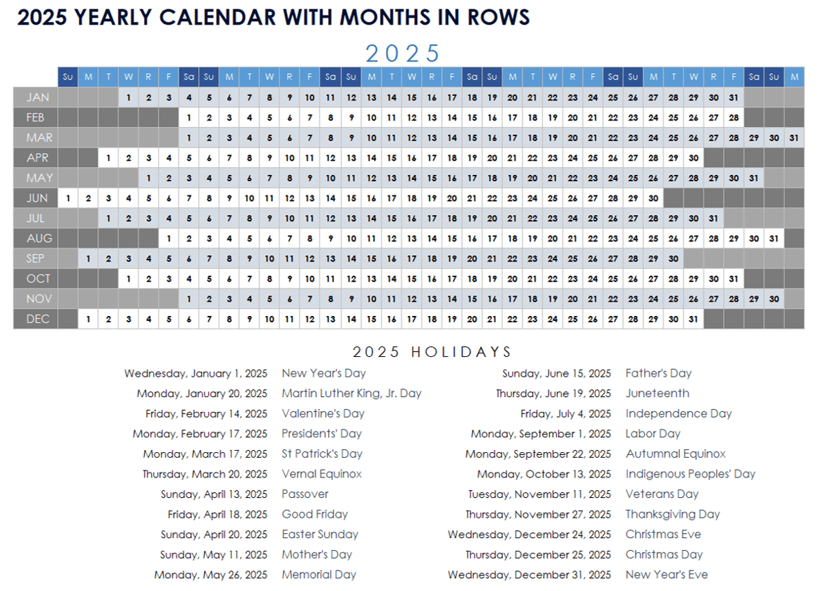 Free Excel Calendar Templates