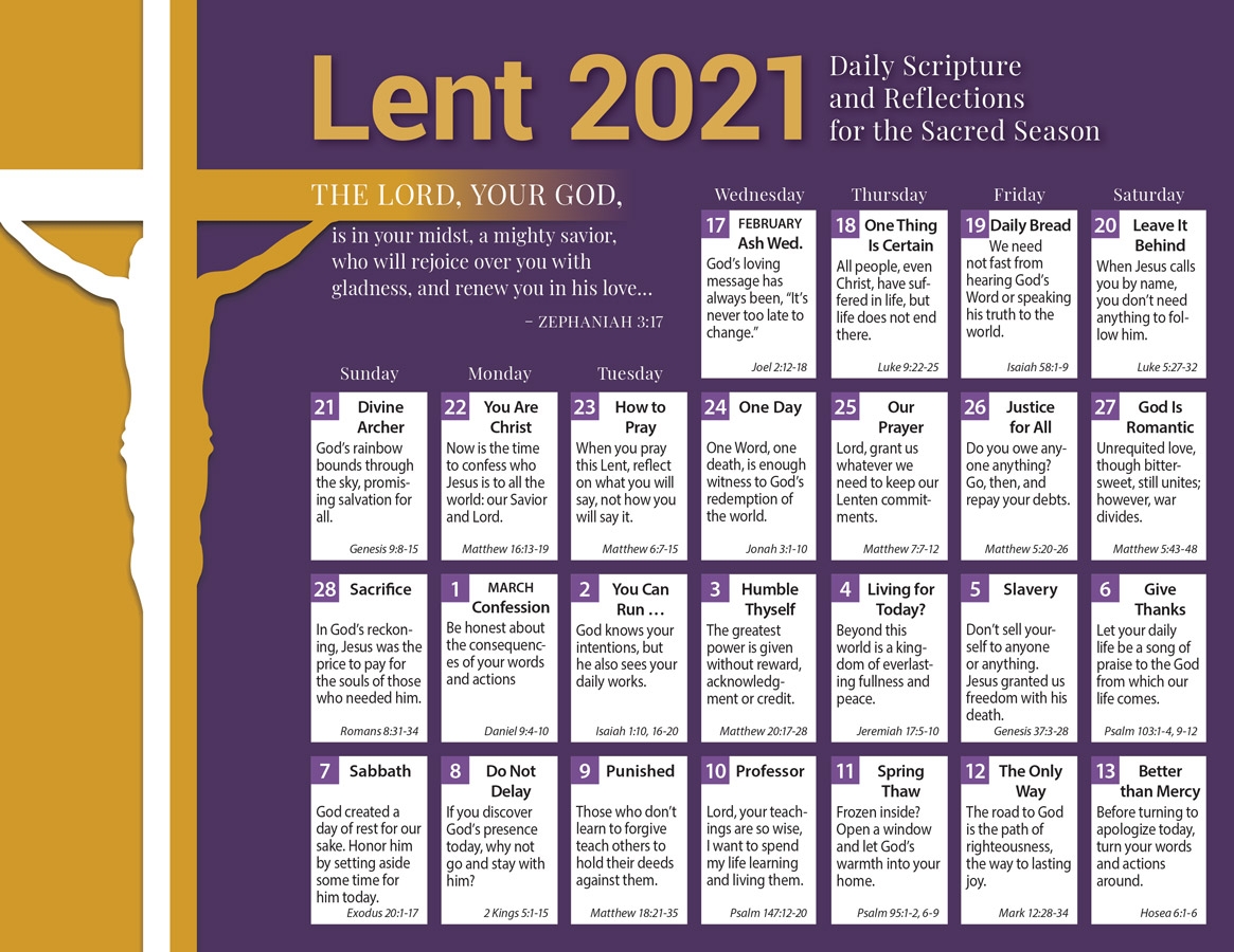 Free Lenten Calendar 2025 Pdf Violet Monmore