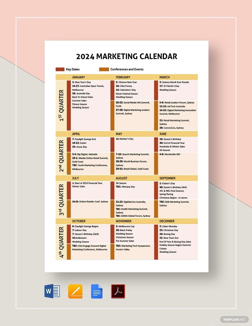 Free Marketing Calendar Template 2025 Beau I Ingram