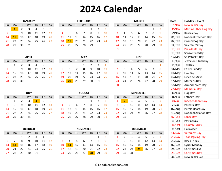 Free Printable 2025 Calendar With Us Holidays Simon A Holst