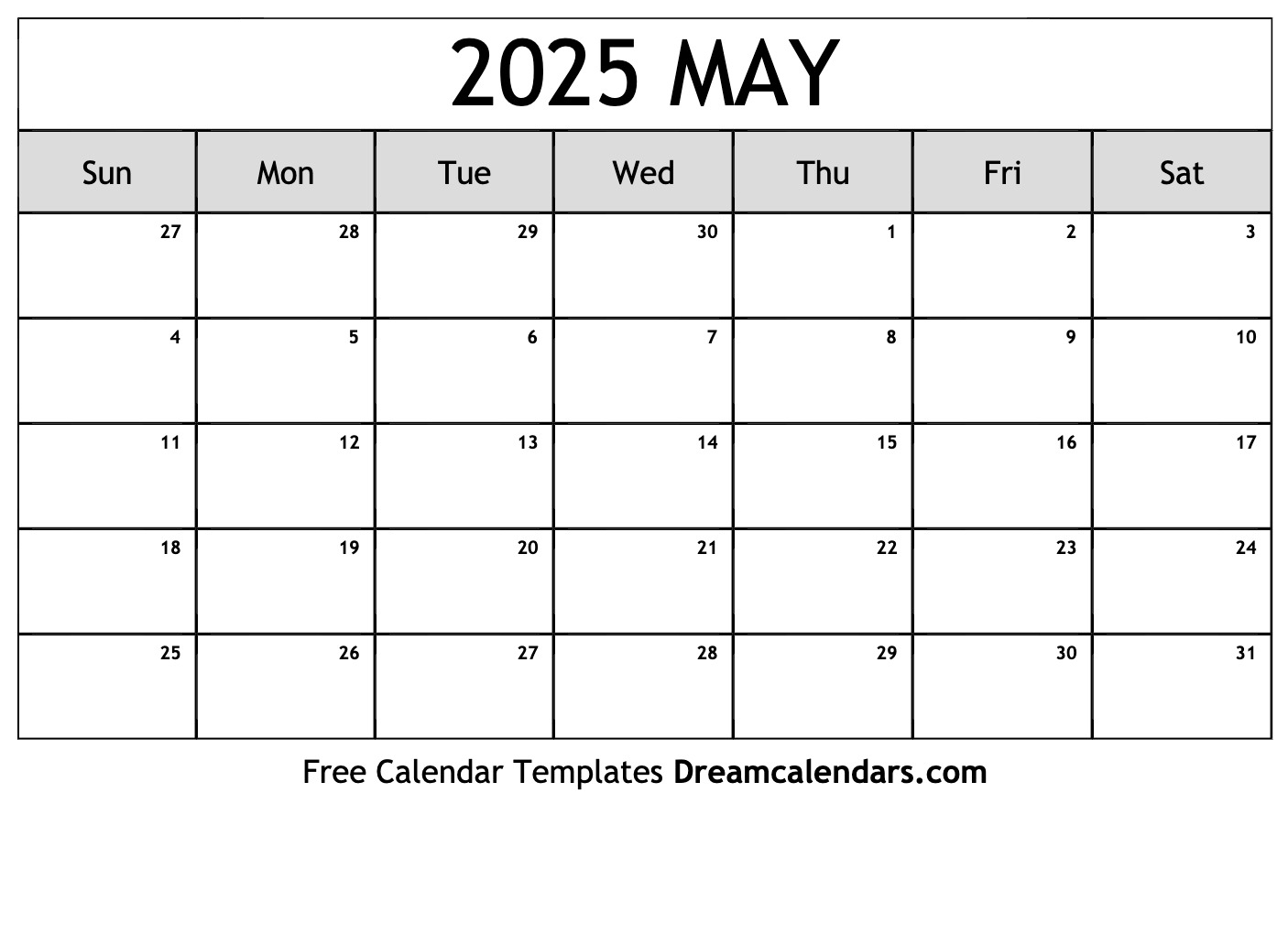 Free Printable Calendar August 2025 May 2025 Free David L Reed