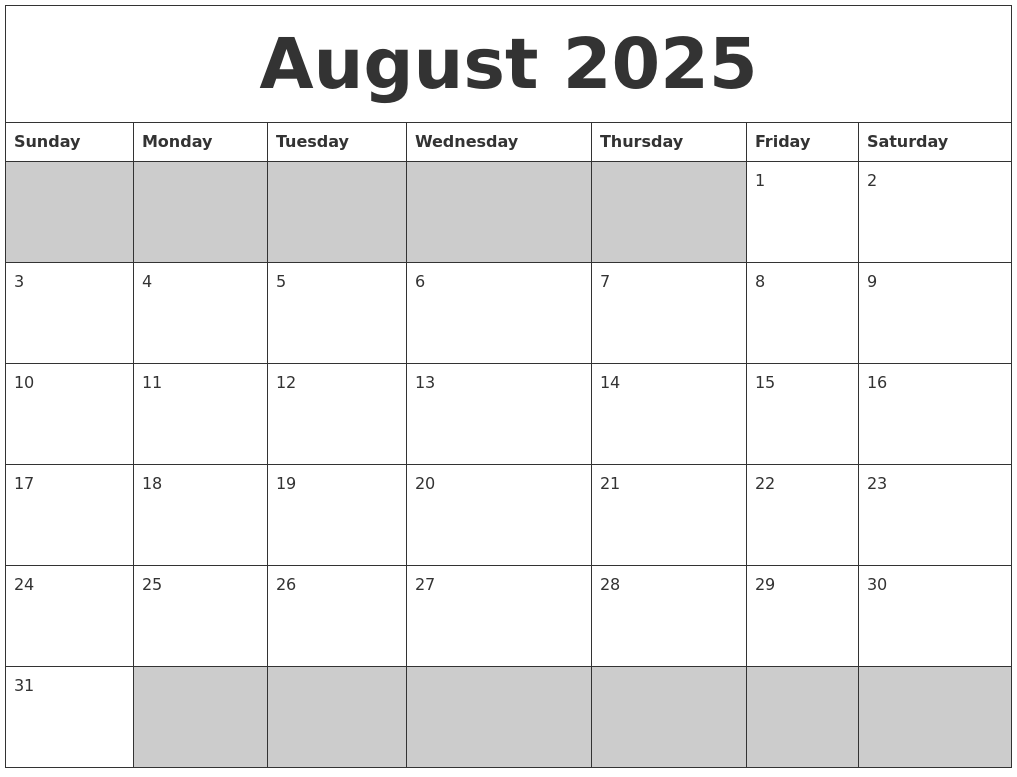 Free Printable Calendar August 2025 May 2025 Printable John M Kriebel