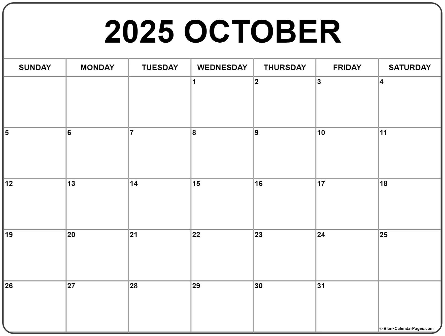 Free Printable October 2025 Calendar Pages 2025 Anders M Rasmussen
