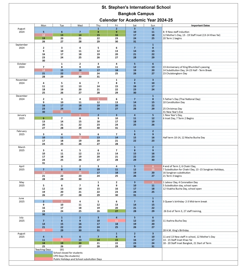 Event Calendar Bangkok 2025