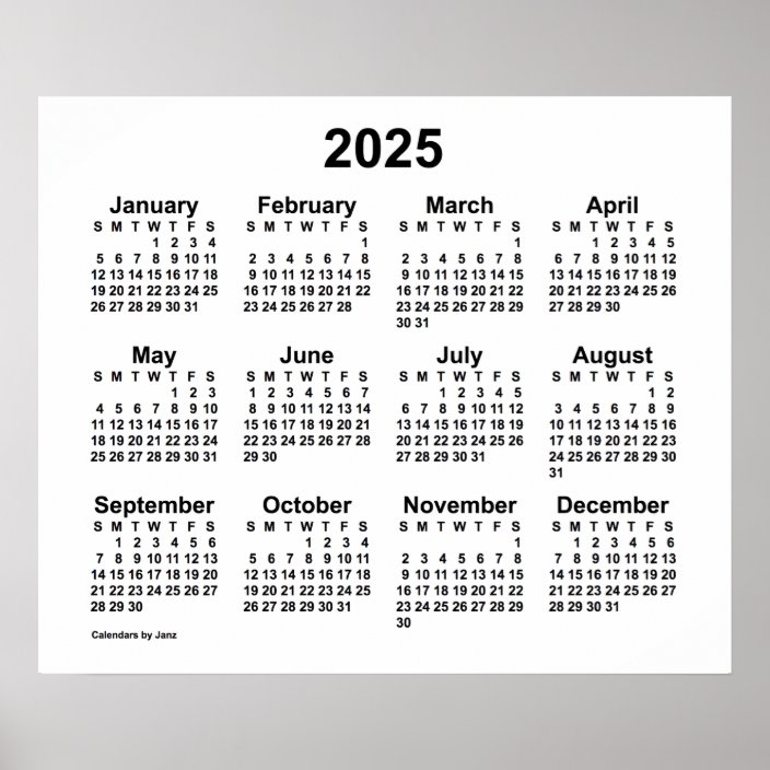 Full Year Wall Calendar 2025 Free Jeronimo Devega
