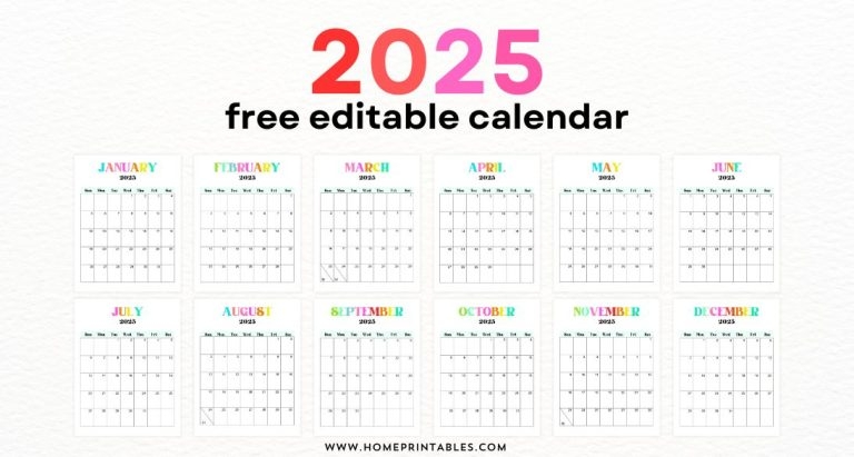 Fully Editable 2025 Calendar In Word Free Beautiful Templates 