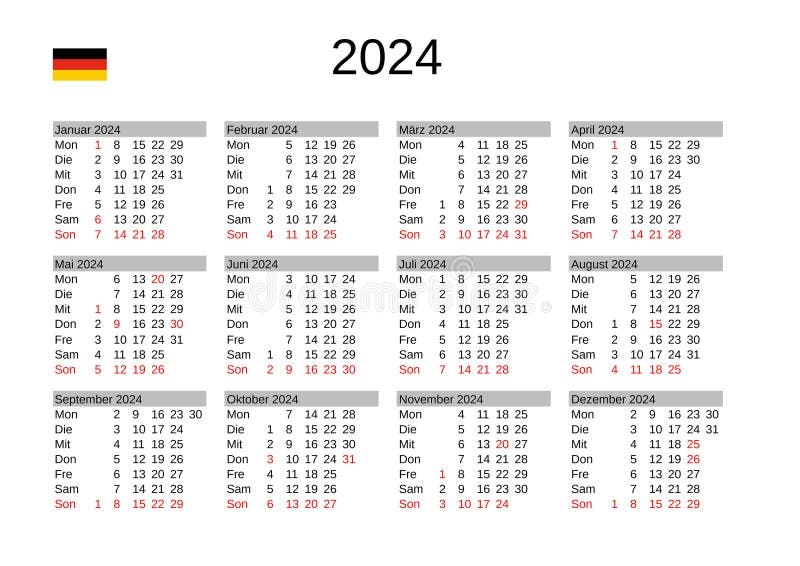 German Calendar 2025 Maria Edmunds